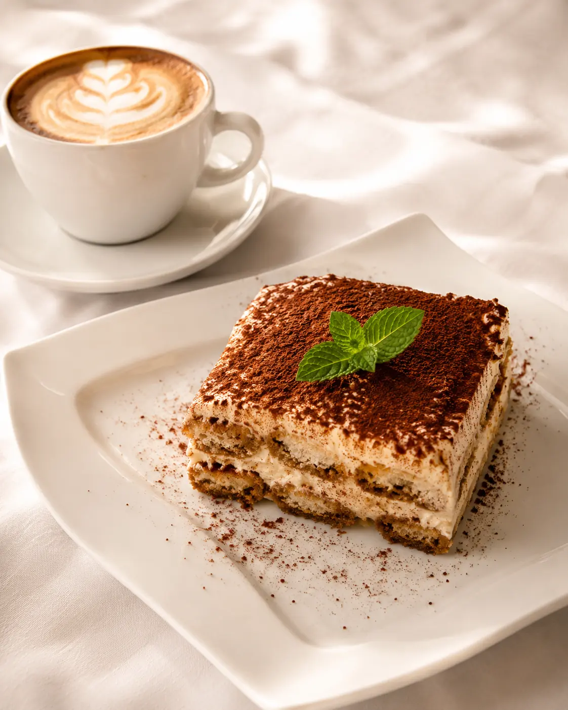 Cappuccino mit Tiramisu