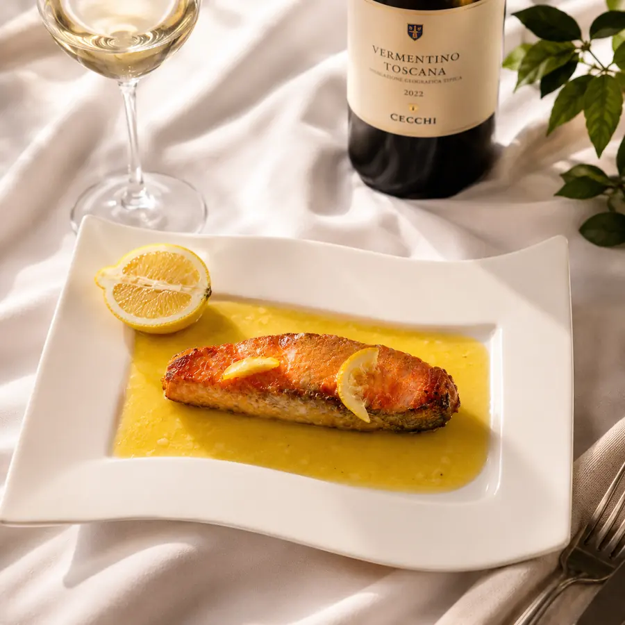 Lachs mit Zitrone
