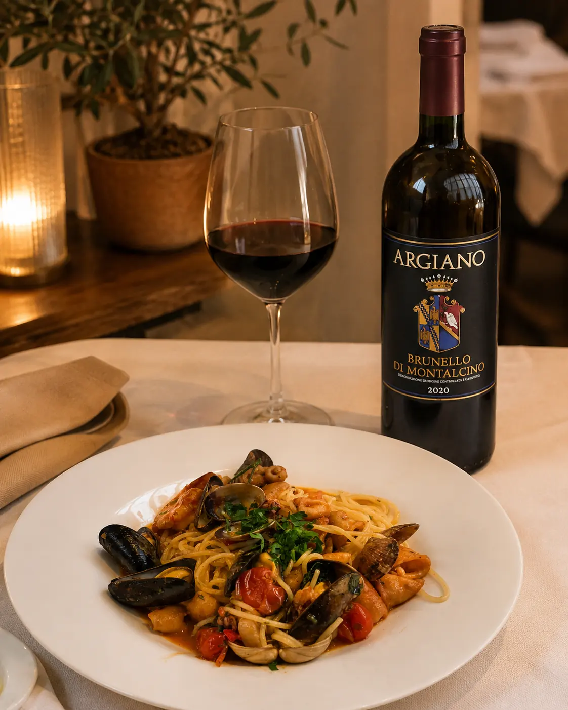 Spaghetti Frutti di Mare mit Muscheln und Cherrytomaten