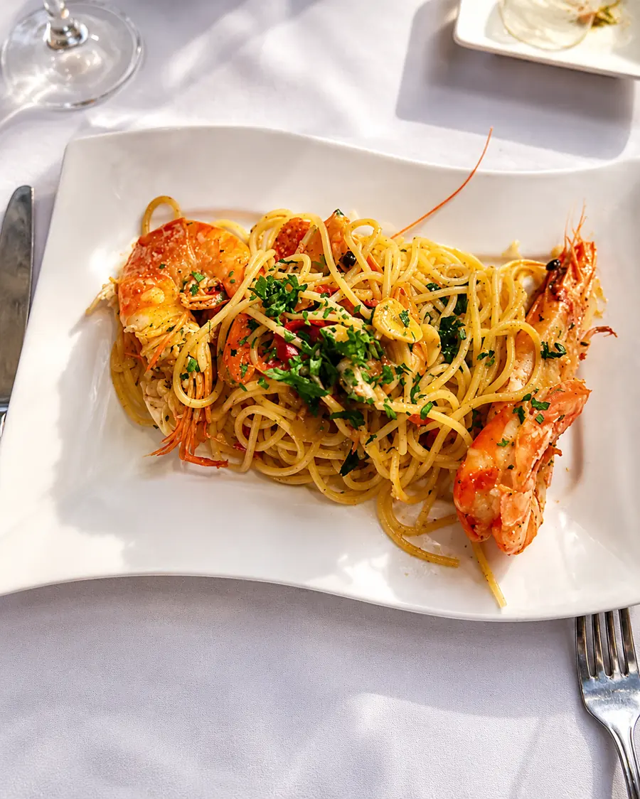 Spaghetti mit Gambas
